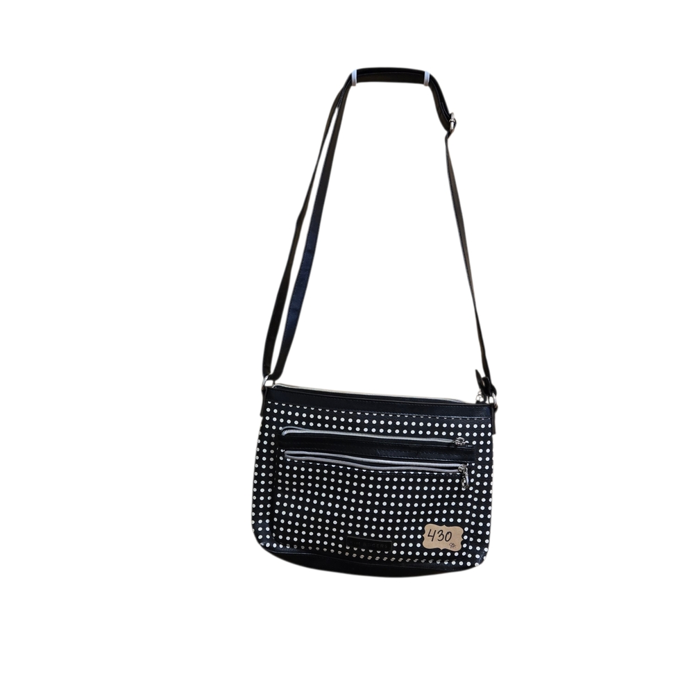 Kim Rogers Black Polka Dot Shoulder Bag‎ New